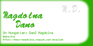magdolna dano business card